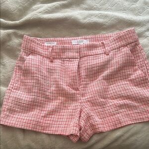 Women's Pink Plaid Shorts